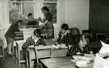 Eager St Faith’s pupils from the post-War period.