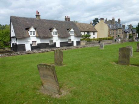 Houses on Grantchester Road, Local History Group walk. Photo: Martin Jones, 1 July 2012.
